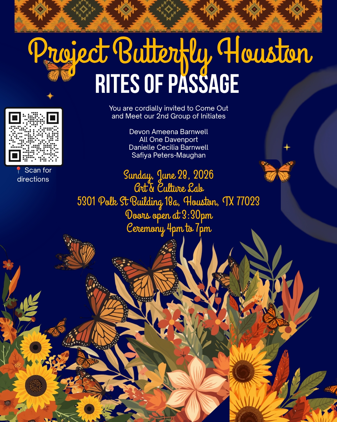 Project Butterfly Houston — Rites of Passage, June 28, 2026