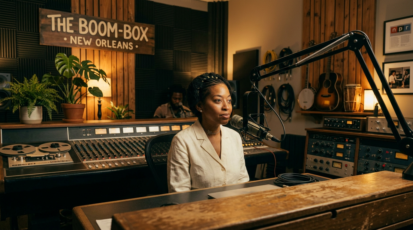 The studio holds the room.